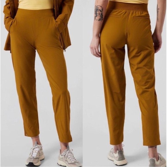 Athleta Pants - NWT Athleta Brooklyn Ankle Pant, Brass Yellow, 4 Petite